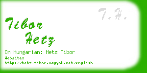 tibor hetz business card